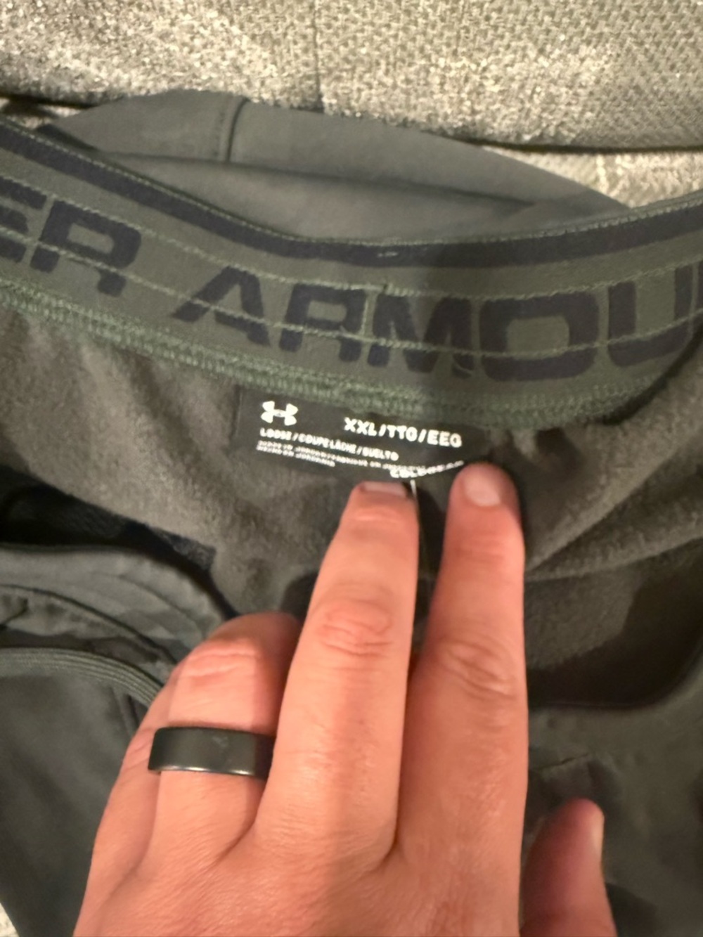 Under Armour Men's Black Logo Elastic Waist